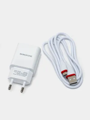 Сетевое зарядное устройство Borofone BA20A 1xUSB 2.1А, с кабелем Micro-USB
