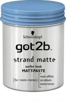 Моделирующая паста для укладки волос, матовая, 100мл - GOT2B MATT-PASTE STRAND MATTE