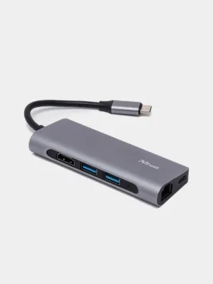 USB-хаб Trust Dalyx Aluminium 7-in-1 USB-C Multi-port ALUMINIUM 23331