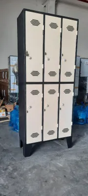 Шкаф для раздевалка 6 дверный металический