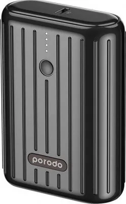Power Bank Porodo 10000 мАч QC 3.0 с PD 18 Вт - черный
