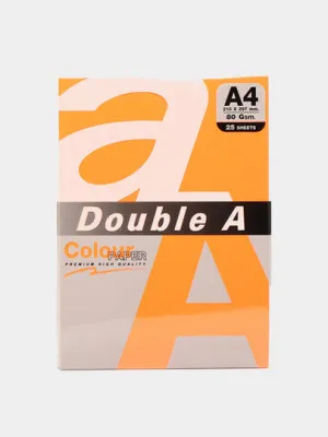 Бумага А4 Double A Orange Saffron, 25 штук