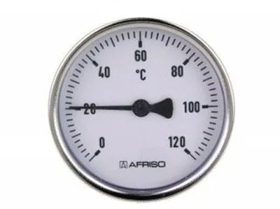 Bimetalik termometr bith 63 68 mm 0-120 ° c afriso san'at. 63802