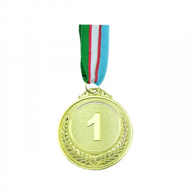 Медаль UZBEKISTAN круглая, золотая