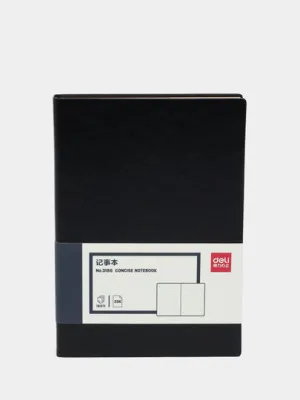 Книжка записная Deli 3186, А5ф, 160 листов, черная