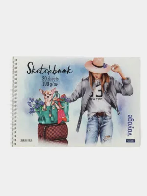 Альбом для рисования Hatber SketchBook, Happy time, 20 листов, А4