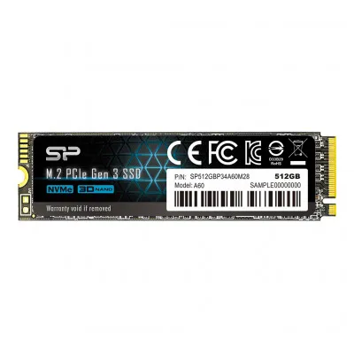 SSD Silicon Power 512 ГБ — твердотельный накопитель NVMe M.2 PCIe Gen3x4 2280