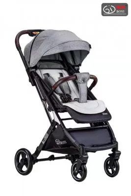 Складная коляска для новорожденных (цвет серый)