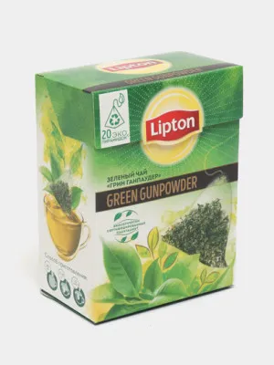 Зеленый чай Lipton Green Gunpowder, 20 пирамидок