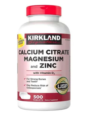Цитрат кальция, магнезия и цинк Kirkland Signature Kirkland Calcium citrate magnesium zinc (500 шт.)