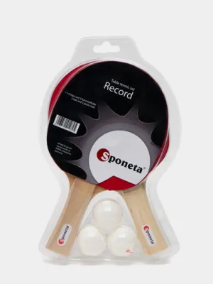 Набор для настольного тенниса Sponeta 199201, 2 шт ракеток + 3 шт мячей