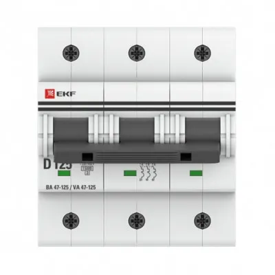 Автоматический выключатель 3P 100А (D) 15кА ВА 47-125 EKF PROxima