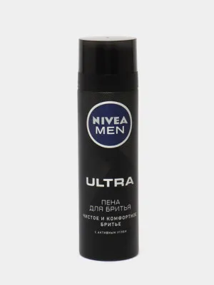 Пена для бритья Nivea Men Ultra, чистое и комфортное бритьё, 200 мл