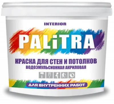 Краска для стен и потолков "palitra-interior" (для внутренних работ)