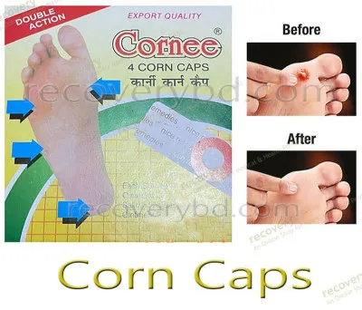 Пластырь от мозолей и натоптышей (4 corn caps CORNEE), 1 уп- 4 ш
