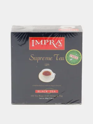 Чёрный чай IMPRA Black Supreme tea в пакетиках, 2 гр * 100
