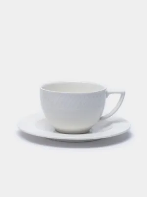 Чайная чашка с блюдцем Wilmax WL-880105/6C, в подарочной коробке, 6 пар, 240 мл