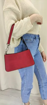 Женская сумка-багет с цепочкой SHK Bag MYZ0000TRCS Красный