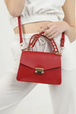 Женская сумка с цепочкой SHK Bag 1080HBMYZ Красный