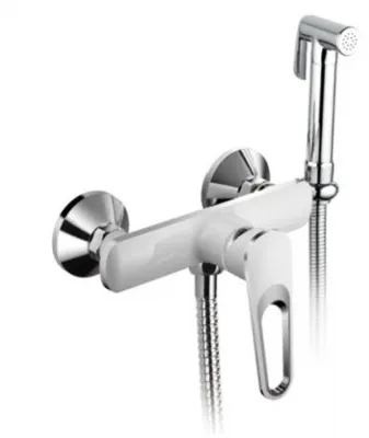 Гигиенический душ со смесителем Frap F2049 (белый)