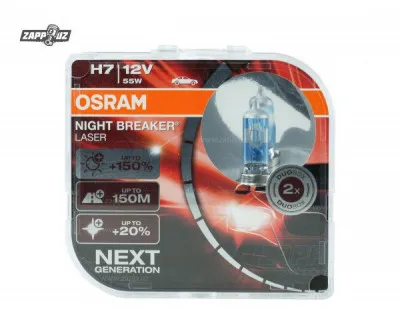 Лампа автомобильная Osram H7 Night breaker Laser +150% 64210NL-HCB