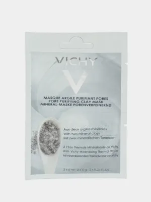 Очищающая пора маска для лица Vichy Pure Termal ,2x6 мл