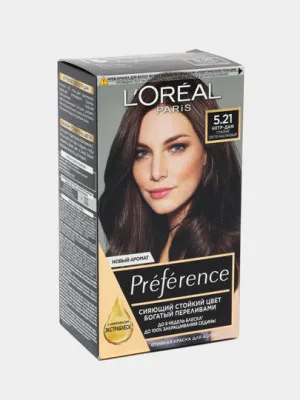 Краска для волос L'Oreal Preference, тон 5.21, нотр-дам, глубокий светло-каштановый