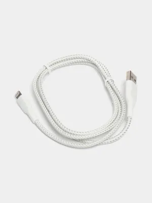 Кабель Belkin USB-A - Lightning, BRAIDED, 1 m, white (CAA002BT1MWH)