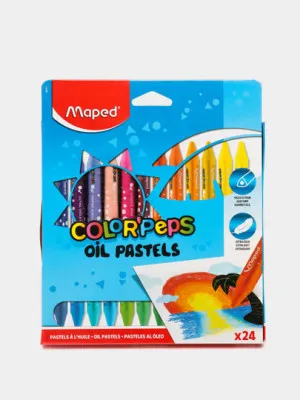 Масляные карандаши Maped Color'Peps, 24 цвета