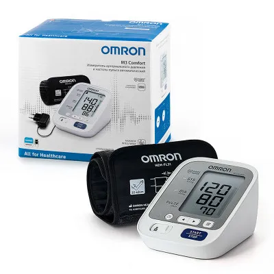 Тонометр  измеритель артериального давления  Omron OMRON M3 COMFORT   с умной манжетой Intelli Wrap - 360 градусов
