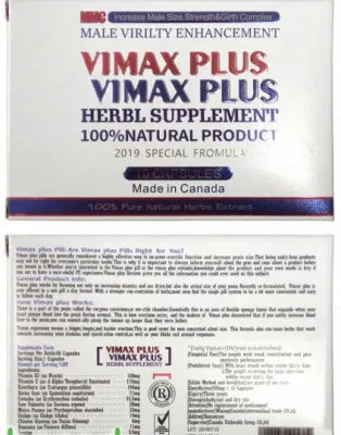 Vimax Plus libido oshirish uchun kapsulalari