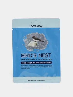 Питательная тканевая маска Farm Stay Visible Difference Mask Sheet Birds Nest, 23 мл