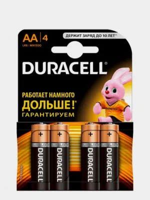 Батарейки Duracell Basic AA, 4 шт