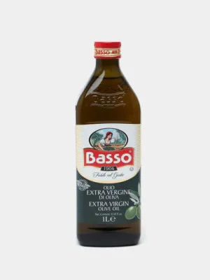 Масло оливковое Basso Extra Virgin стеклянная бутылка 1л