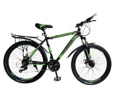 Велосипед горный Skillmax 26" SK-047 (BLACK-GREEN) + велонабор в подарок 