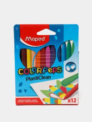 Масленые карандаши Maped Smart Plastic, 12 цветов