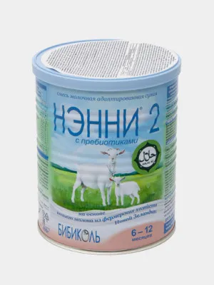 Сухая молочная смесь НЭННИ 2 на основе козьего молока с пребиотиками 6-12м 400 гр
