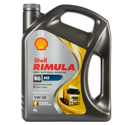 Shell Rimula R6 ME 5W-30, dizel dvigatellar uchun motor moylari