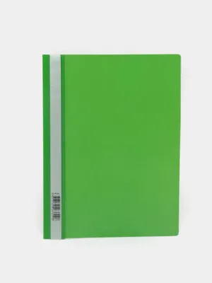 Папка -Скоросшиватель А4ф Hatber 120/160мкм Зеленая Пластиковая прозрачный верх