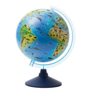 Globus zoogeografik Globen, 25 sm, dumaloq stendda