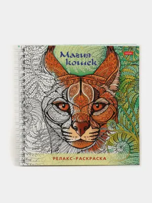 Раскраска Hatber "Большая книга раскрасок. Магия кошек", А5ф, 120 г/кв.м., 32 листов