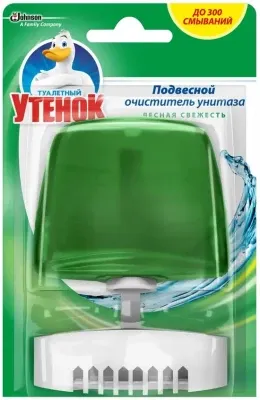 Подвесной очиститель для унитаза Туалетный утенок лесная свежесть см/б х12