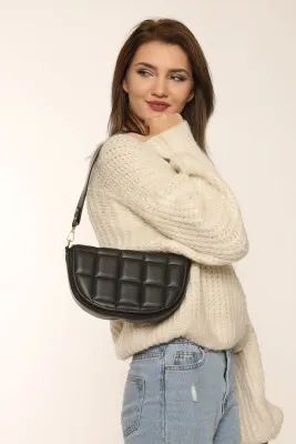 Женская сумка с двойным ремешком SHK Bag GBKLV900 Черный