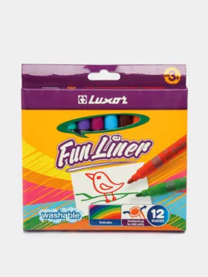 Фломастер-маркер Luxo Fun Liner, 12 цветов