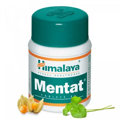Препарат Ментат Хималая (Mentat), 1 банка 60 таблеток