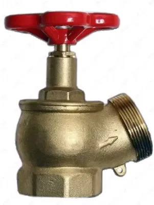 Пожарный рукавной вентиль КПЛ — кран угловой 65 (Бронзовый) Россия