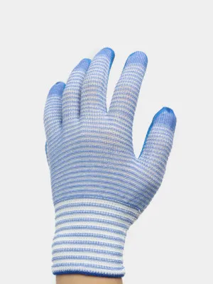 Перчатки нейлоновые голубой / белый, 1 пара