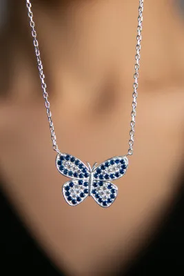 Серебряное ожерелье, модель: бабочка fa182600 Larin Silver