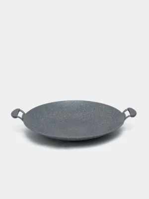 Гранитная сковорода с выпуклым днищем, 40 см, серый