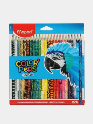 Карандаши цветные Maped Color'Peps Animals, 24 шт